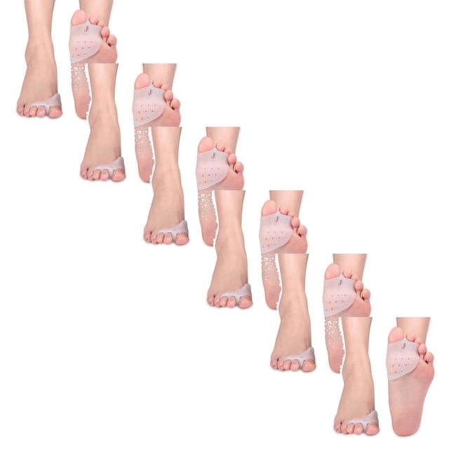 YWIYIUD 6 Pairs Portable and Practical Correction Toe Tool for Foot Stress Reliefing Durable Forefoot Cushion Pad Toe Separator Correction Overlapping Toe Spacer Suitable for Adults