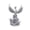 Grey, variant on Selrti Phoenix Rising Sculpture, 3D Printed Phoenix Bird Figurine, Mythical Creature Decoration with Wings for Desk, Study Room and Office Decor