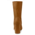 thumbnail image 3 of Unique Bargains Women's Rounded Toe Block Heel Stretch Ankle Boots, 3 of 6