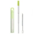thumbnail image 5 of FEAMOS Reusable Outdoor Straw Set Stainless Steel Retractable With Silicones Straws For Travel Work, 5 of 8