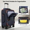 thumbnail image 5 of New York Xpress 26" Softside Medium Checked Luggage, Lightweight Water-Resistant Upright Suitcase with Wheels, Blue - TA8353, 5 of 11