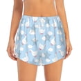 thumbnail image 2 of Gukieu Cute Goose On A Blue Sky Print Women's Sports Shorts with Drawstring Elastic Waistband for Running, Yoga, Fitness-Large, 2 of 7