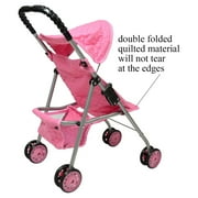 First Doll Stroller for Kids (Pink Quilted) Pink Quilted