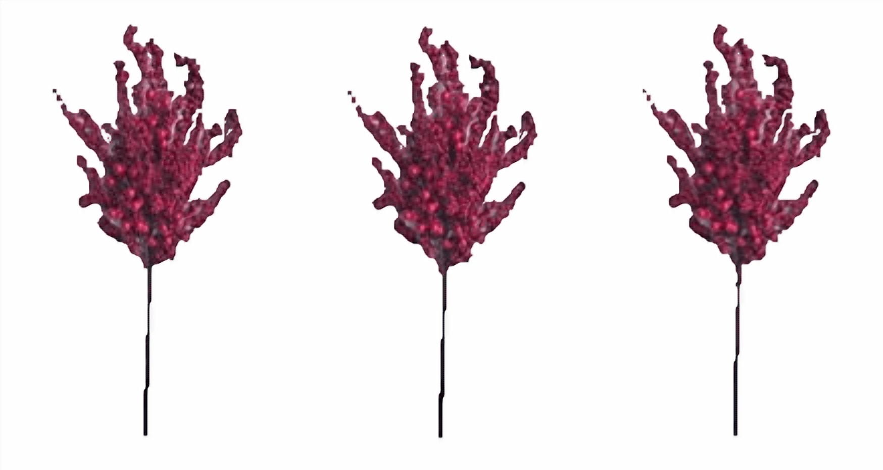 Red Berry Christmas Decoration Pick, 24 inches, 3 Piece, by My Texas House