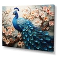 thumbnail image 2 of Designart "Vibrant Display Of A Peacock Amidst Flowers II" Animals Peacock Wall Art Prints, 2 of 7