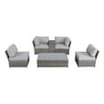 thumbnail image 1 of Living Source International Ensemble Sectionnel 6 Pcs avec Coussin Gris, 1 of 3