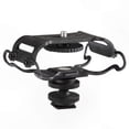thumbnail image 2 of Universal Camera Microphone Shock Mount with Hot Shoe Adapter, Compatible with Most Devices (Black), 2 of 4