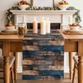 thumbnail image 2 of Vintage Wooden Table Runner, Farmhouse Retro Shabby Wood Washable Cotton Linen Table Runners 36 Inches Long, Dresser Scarf Runner for Nightstand/End Tables/Round Tables 13''x36'', 2 of 8