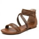 thumbnail image 1 of Sandalias de mujer adecuadas para múltiples escenarios estilo zapatos de playa bohemios planos de encaje estilo romano, 1 of 4