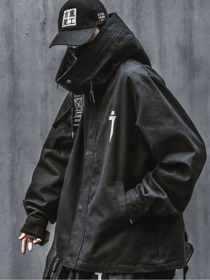 Niepce Inc Japanese Streetwear Kanji Black Men's Techwear