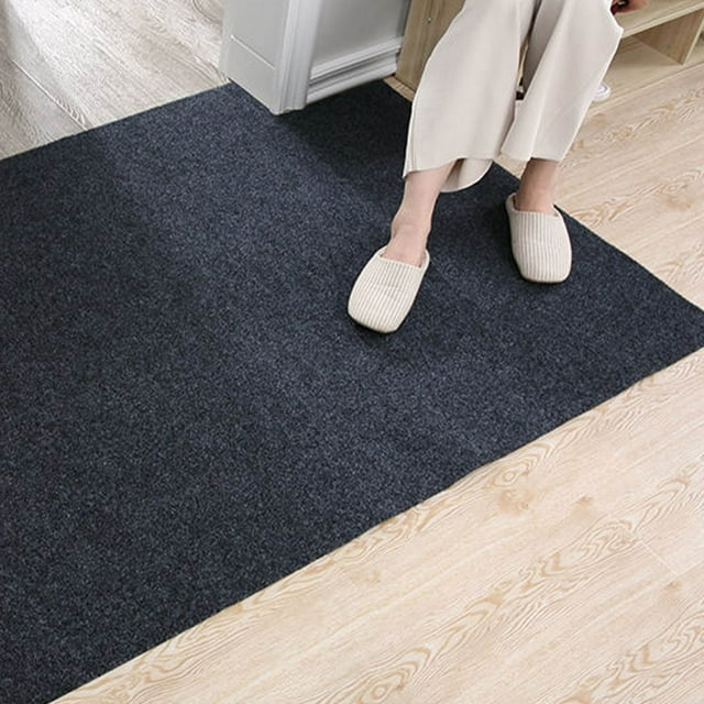 Mobutofu 2pcs Back Door Mats Indoor Polypropylene Water Absorbent Floor Mat for Bathroom