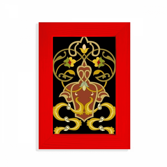 flower baroque art pattern Picture Display Art Red Photo Frame