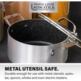 thumbnail image 5 of Granitestone 5 Quart Stock Pot Nonstick Coating hard anodized Pasta Pot Stock Pot Non Stick with Tempered Glass Lid, Dishwasher & Oven Induction Safe, 5 of 7