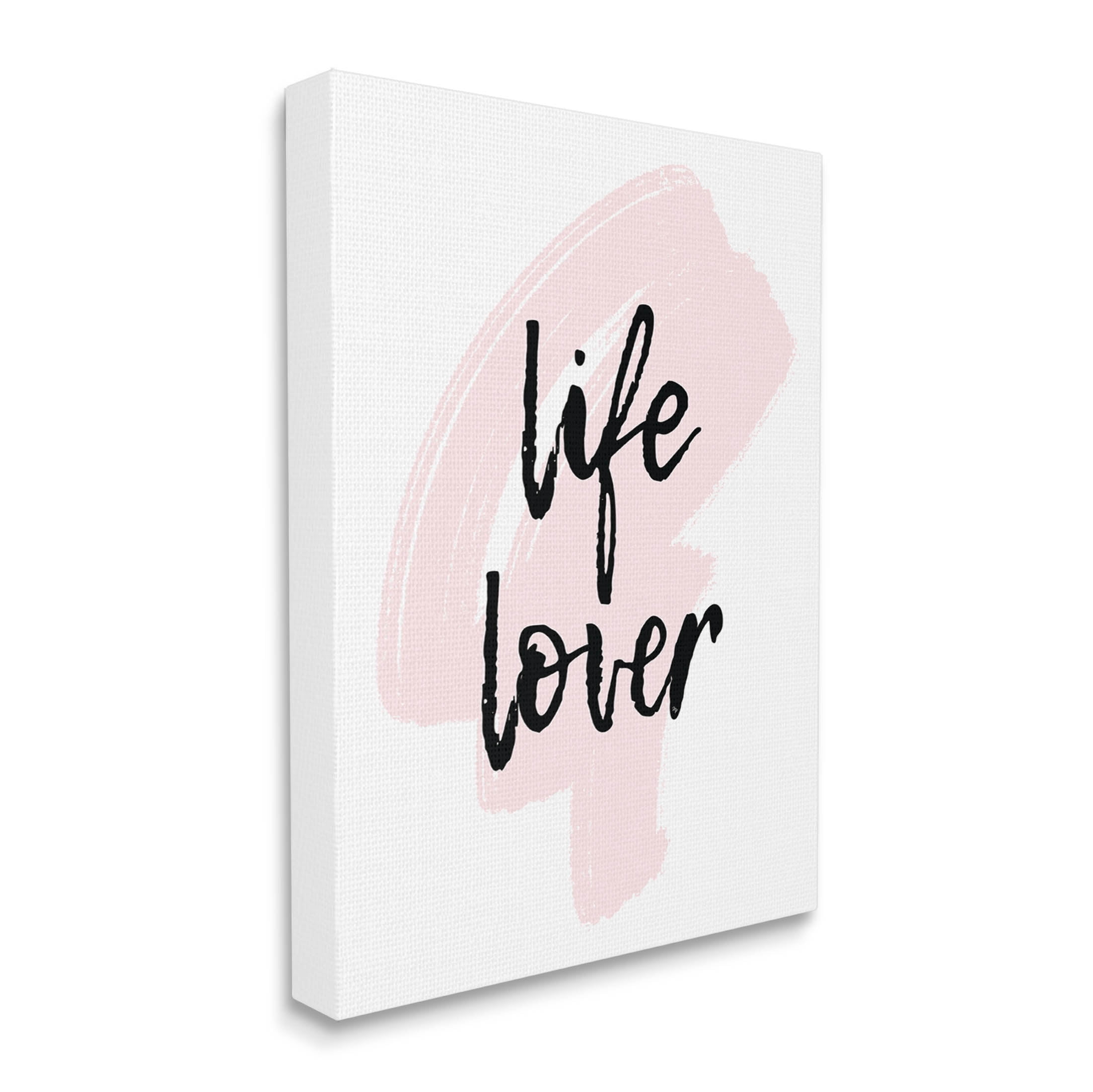 Stupell Industries Life Lover Casual Phrase Graphic Art Gallery Wrapped Canvas Print Wall Art, Design by Martina Pavlova