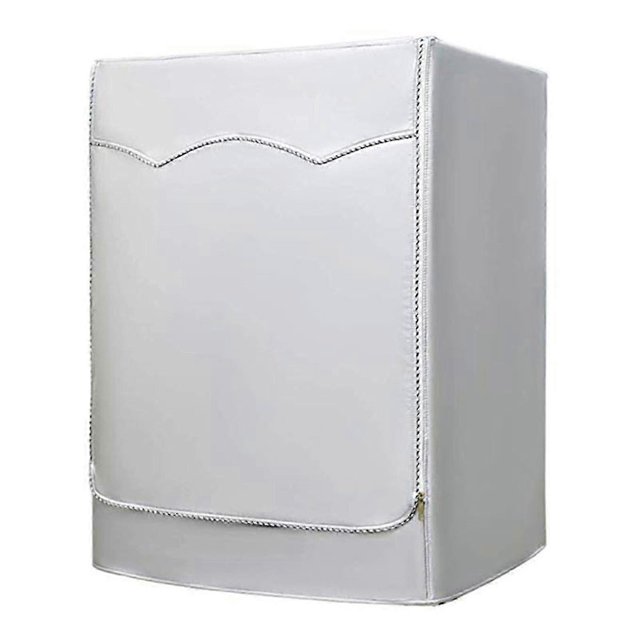 Washing Machine Cover With Front Openings Waterproof Dust Proof Silver Large Size