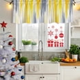 thumbnail image 6 of Yellow Gray White Valances for Windows, Decorative Rod Pocket Window Valance Curtains, Farmhouse Gradient Abstract Art Short Curtain Drapes for Kitchen/Bathroom/Living Room, 2 Panels, 42" W x 18" L, 6 of 8