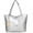 Silver, variant on Women Ladies Fashion Solid Large Capacity Shoulder Tote Handbag Bags Tote Bags for School Womens Tote Bags Tote Bag Pack Mini Tote Bag Jelly Handbag Large Tote Bag for Women Tote Organizer Leather