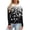 #A2 Black, variant on PFRNLF Long Sleeve Shirts for Women Crew Neck Slim Fit Casual Stretch Ribbed Knit Tee Tops