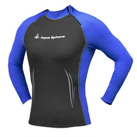 Aqua Sphere Womens Swim Skin Wetsuit Top Long Sleeve High Neck Rash Guard