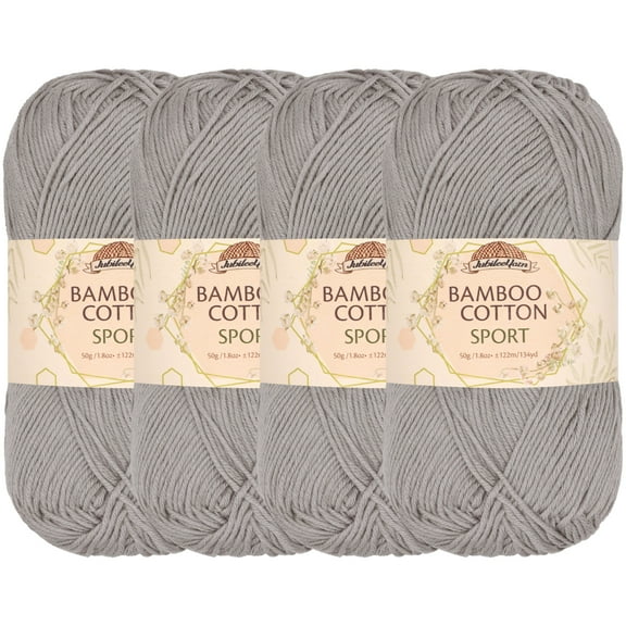JubileeYarn Bamboo Cotton Sport Yarn - Smoky Sky - 4 Skeins