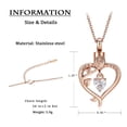 thumbnail image 2 of Rose Heart Necklaces Urn Necklace Cremation Jewelry for Ashes Pendant Jewelry for Women Men Crystal Keepsake Memorial Jewelry Ashes Holder Funeral Loved One, 2 of 7