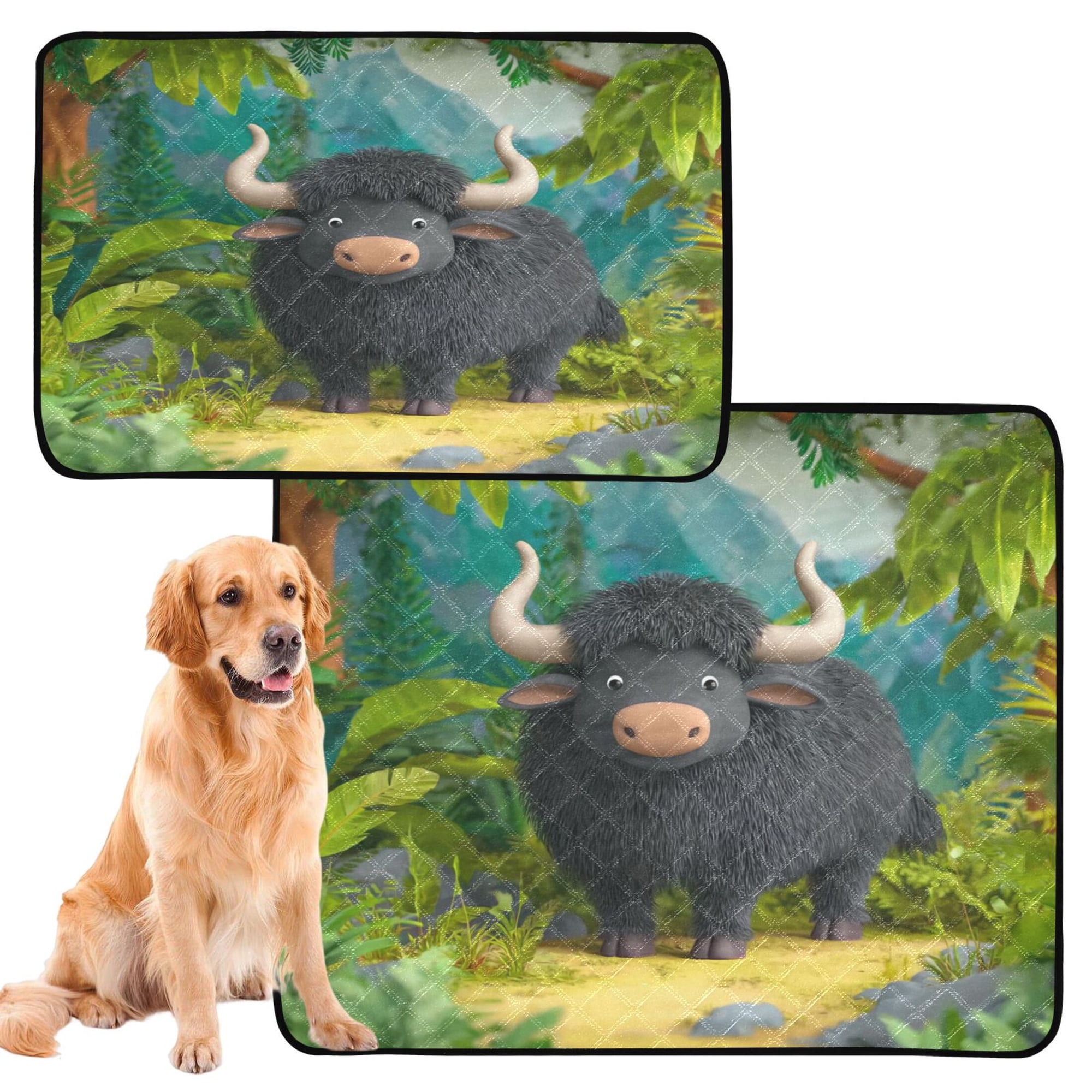 IAUYY Washable Pee Pads for Dogs Smallx3 Absorbent and Leak-Proof Non-Slip Reusable Puppy Pee Pads for Dogs Applicable to Playpen Potty Crate Full Color Presentation