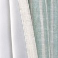 thumbnail image 5 of DriftAway Chris Vertical Striped Pattern Linen Blend Lined Thermal Insulated Blackout and Room Darkening Linen Curtains for Farmhouse Printed 2 Panels 52 Inch by 108 Inch Green, 5 of 9