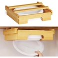 thumbnail image 2 of Estante de almacenamiento para platos de papel montado en la pared, práctico debajo de los gabinetes, decoración eficiente de utensilios de cocina, 2 of 9