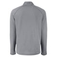 thumbnail image 3 of Men's Cutter & Buck Heather Gray Florida Marlins Cooperstown Collection Peshastin Eco Fleece Recycled Tri-Blend Raglan, 3 of 3