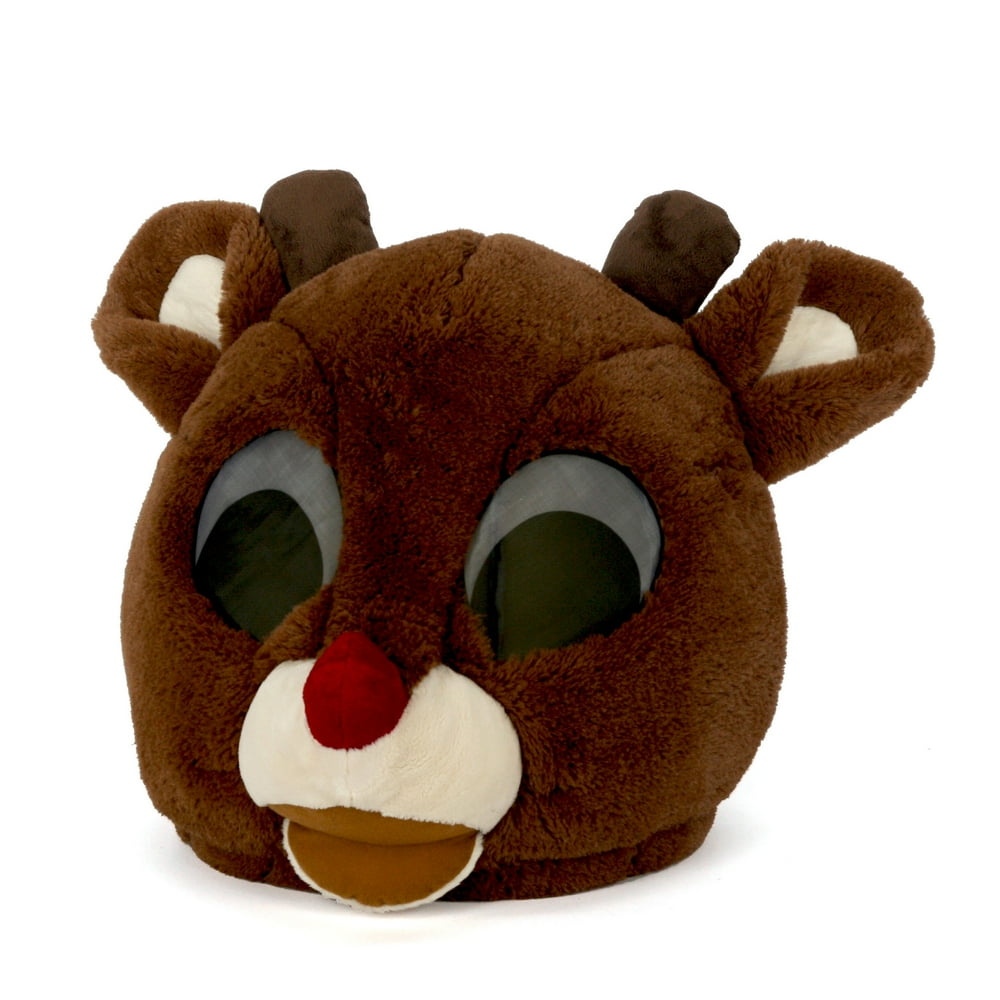 Maskimals Oversized Plush Xmas Mask Rudolph the RedNosed Reindeer