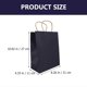 thumbnail image 2 of Handle Paper Bag Bakery Food Packaging Kraft Paper Dark Blue Oilproof Waterproof 10Pcs, 2 of 5