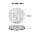 thumbnail image 3 of Multi-Shape Mdf Cork Coaster 4 Pieces Of Anti-Slip, Anti-Wear And Anti-Fouling 3.9in Easy To Clean And Stable Structure White Moroccan Trellis Hand-Drawn Sketch_1 Round Shape, 3 of 7