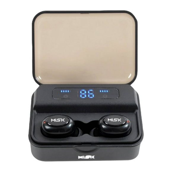 Audífonos In Ear Misik TWS con Power Bank Negros