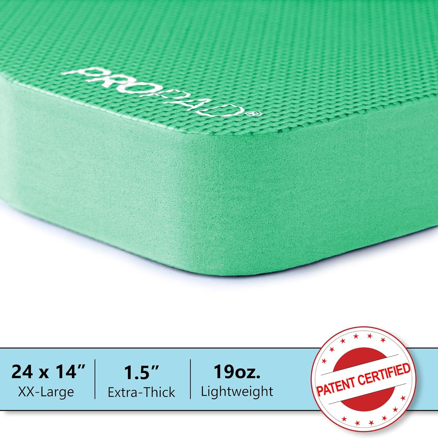 Thick Kneeling Pad, Garden Kneeler for Gardening, Bath Kneeler for Baby Bath, Kneeling Mat for Exercise & Yoga, Knee Pad for Work, Floor Foam Pad, 2X Large (XXL) 24 x 14 x 1.5 Inches, Green
