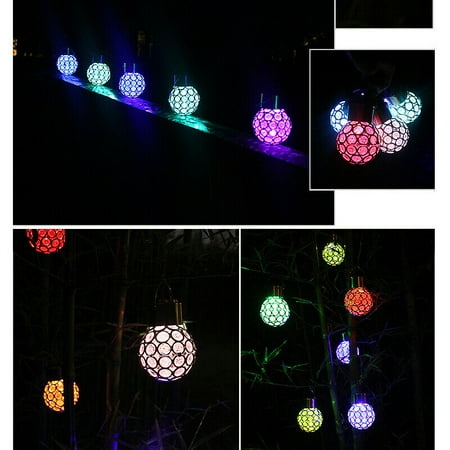 

Solar Powered Crystal Ball Light Outdoor Garden LED Hanging Light
