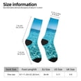 thumbnail image 2 of Cauagu Crystal Clear Ocean Waves Print Crew Socks for Women and Men,Adult Athletic Running Socks 1-Pair Sports Socks Work Gear Socks with Moisture Wicking, 2 of 6