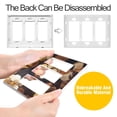 thumbnail image 4 of Yayeee Rocker Switch Wall Plate 3-Gang 6.5"x4.6" Home Decorative Outlet Cover, Gold Flower, 4 of 6