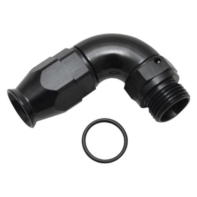 One-Piece Full-Flow Swivel Hose End Fitting 6AN AN6 90 degree Black QUALITY!