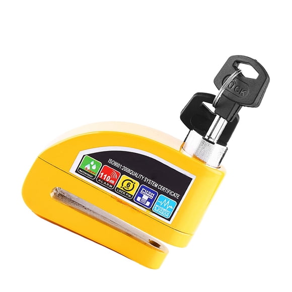 Bloqueo de disco BuyWeek antirrobo con alarma para motocicleta scooter y bicicleta color Rojo