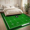thumbnail image 3 of ODIKA Football Field Doormat Stadium Endzone Stripes Center Motif Door for Living Room, Under Sectional, Family , Non-Slip Flatwoven, 3 of 7