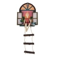 thumbnail image 2 of Garden Fairy Statue Ornament With Ladder Decor Resin Cartoon Hanging Decoration For Outdoor Elf Sitting On The Window, 2 of 5