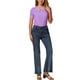 thumbnail image 2 of INSPIRAR CHIC Blusas de Manga Corta con Cuello Peter Pan en Contraste y Lunares para Mujeres M Color Púrpura Claro, 2 of 6