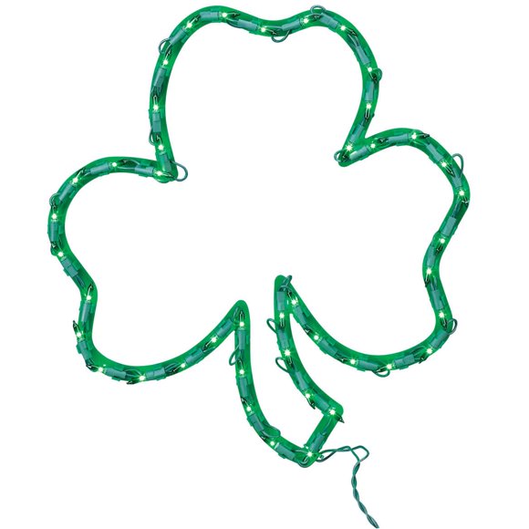 Impact Innovations Lighted Window Decoration, Green Shamrock