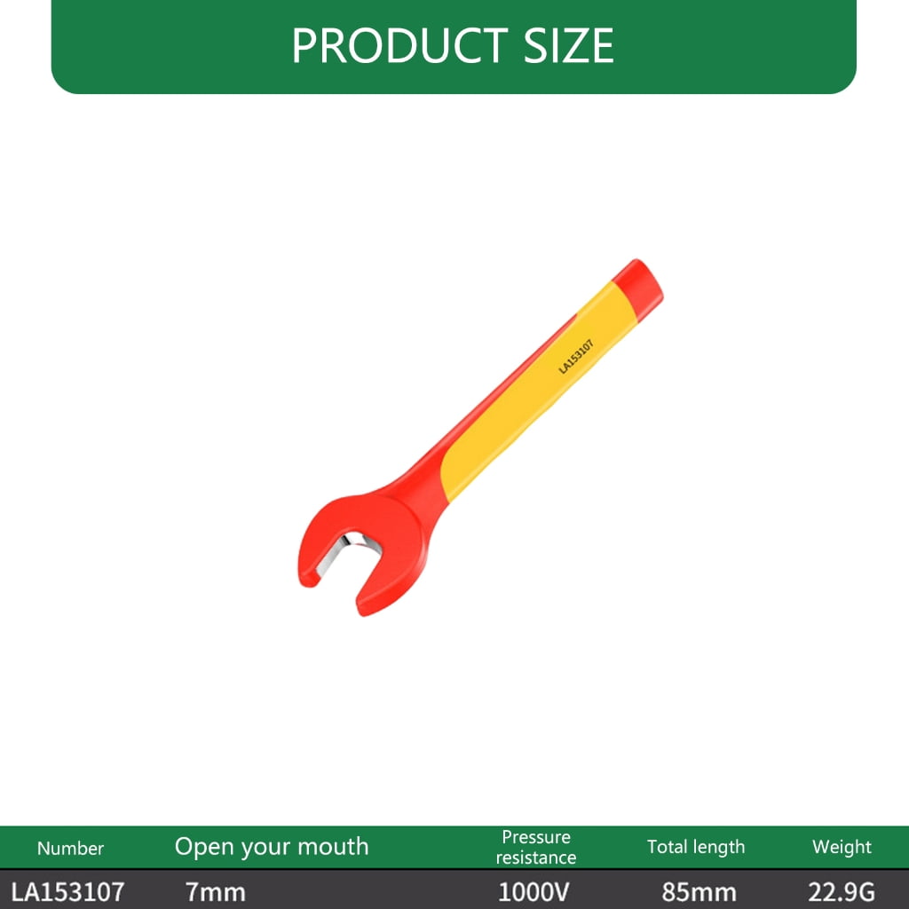MOMOJIA Precisions 1000V Insulated Open End Wrench Set Multiple Size Option For Industrial Electrical Applications