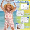 thumbnail image 6 of Jiueut Pink Cow Spot Print Girls One Piece Swimsuit with Adjustable Strap One Shoulder Swimwear with Mesh Cover Up Skirt Cute Bathing Suit 7-18 Years, 6 of 7