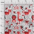 thumbnail image 2 of oneOone Polyester Spandex Red Fabric Cute Animal Sewing Fabric By The Yard Printed Diy Clothing Sewing Supplies 56 Inch Wide, 2 of 6