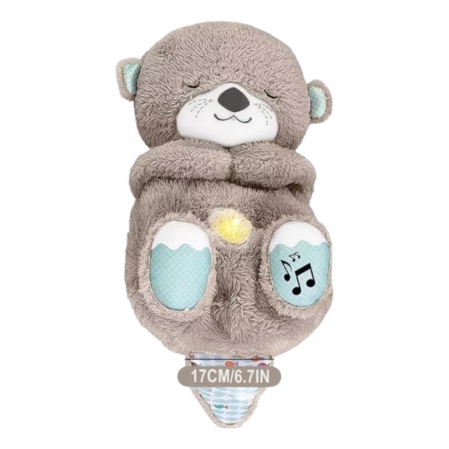 Nutria Peluche Respirante Hora De Dormir Juguetes Para Bebés, nutria gris