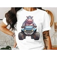 thumbnail image 2 of Funny Hippo Driving Monster Truck Gift for Men Women Kids T-Shirt Cute Hippo Monster Truck Birthday Holiday Presents Tshirt, 2 of 10