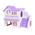 thumbnail image 2 of Wooden Hamster Hideout House, Duplex Villa Design Labyrinth for Small Animals, Multi-Level Cage Decor for Gerbils & Mice, Natural Sleeping Hut, Valentines Day Gift, 1Pack B, 2 of 7