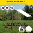 thumbnail image 3 of Pinypikaka Large Metal Chicken Coop, Large Chicken Coop Run with Anti-UV Waterproof Cover, Spire Roof Walk in Poultry Cage, Outdoor Chicken Pen for Backyard and Farm Use, 3 of 8